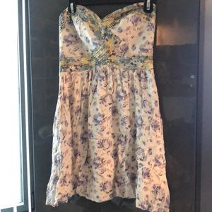 Floral strapless urban outfitters dress